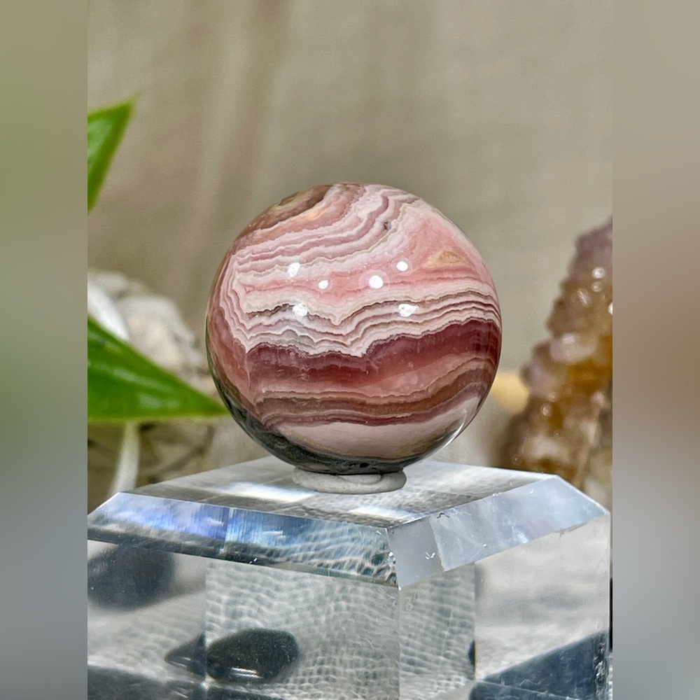 2484 Rare Rhodochrosite Crystal Sphere - Picture 3 of 14